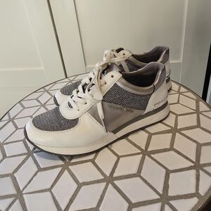 Michael Kors White and Gray Sneakers